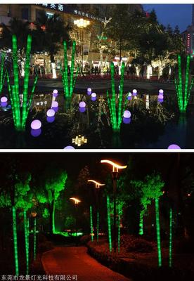 LED户外仿真装饰竹子灯 逼真水池造型竹筒灯 竹子发光景观草坪灯